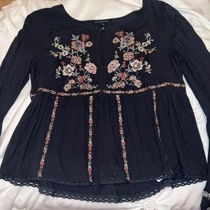 Floral embroidered AE Blouse